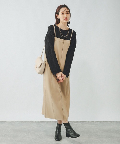 GLOBAL WORK(グローバルワーク)の「Beauteeジャガード/147627(Tシャツ/カットソー・レディース・アイボリー/ブラック/ライトイエロー・LARGE/MEDIUM)」の9枚目の写真