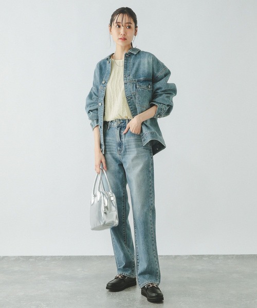 GLOBAL WORK(グローバルワーク)の「Beauteeジャガード/147627(Tシャツ/カットソー・レディース・アイボリー/ブラック/ライトイエロー・LARGE/MEDIUM)」の14枚目の写真