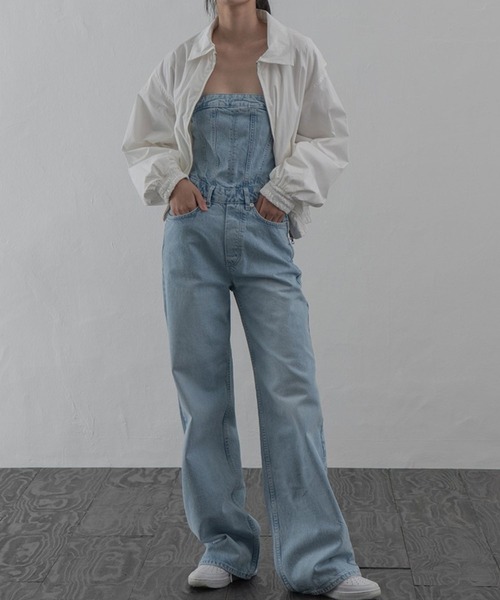 PLACE STUDIO（プレイススタジオ）の「PLACE STUDIO／OVERFITコットンジャケット（ブルゾン・レディース・ブラック/ホワイト・FREE）」の7枚目の写真