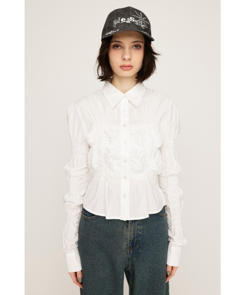 トップス Shirring Knit top トップス Shirring Knit top HeRIN.CYE | Square shirring tops