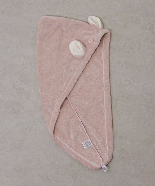 Monocoro toppi（モノコロトッピ）の「くま耳付き ヘアドライキャップ（その他ルームウェア・レディース・ブルー/アイボリー/ピンク・フリー）」の5枚目の写真