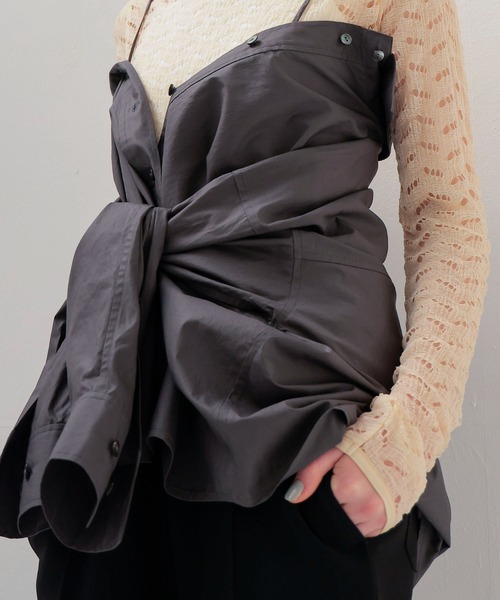 DRESSLAVE（ドレスレイブ）の「bustier shirt(ビスチェシャツ)（シャツ/ブラウス・レディース・ピンク/ブルー/グレー・38）」の22枚目の写真