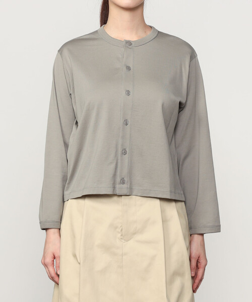 handvaerk（ハンドバーク）の「handvaerk | 60/2 クルーネックカーディガン WOMEN（カーディガン/ボレロ・レディース・ダークグレー/グレイッシュベージュ/グレー/ブラック・S）」の11枚目の写真