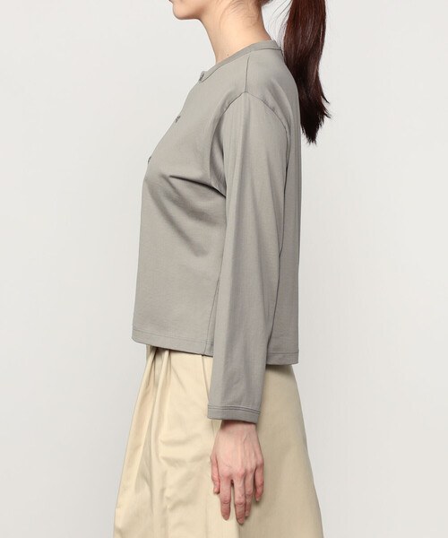 handvaerk（ハンドバーク）の「handvaerk | 60/2 クルーネックカーディガン WOMEN（カーディガン/ボレロ・レディース・ダークグレー/グレイッシュベージュ/グレー/ブラック・S）」の12枚目の写真