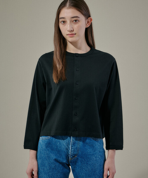 handvaerk（ハンドバーク）の「handvaerk | 60/2 クルーネックカーディガン WOMEN（カーディガン/ボレロ・レディース・ダークグレー/グレイッシュベージュ/グレー/ブラック・S）」の15枚目の写真