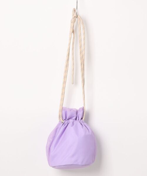 OUTDOOR PRODUCTS（アウトドアプロダクツ）の「【OUTDOOR PRODUCTS】巾着バッグ [151101]（ハンドバッグ・レディース・ベージュ/ブラック/パープル・F）」の7枚目の写真