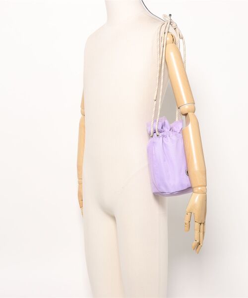 OUTDOOR PRODUCTS（アウトドアプロダクツ）の「【OUTDOOR PRODUCTS】巾着バッグ [151101]（ハンドバッグ・レディース・ベージュ/ブラック/パープル・F）」の4枚目の写真