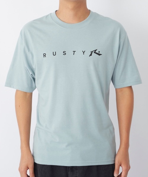 RUSTY(ラスティ)の「【RUSTY/ラスティー】半袖ロゴTシャツ(Tシャツ/カットソー・メンズ・オフホワイト/ブルー/ブラック・SMALL/MEDIUM/LARGE/X-LARGE)」の3枚目の写真