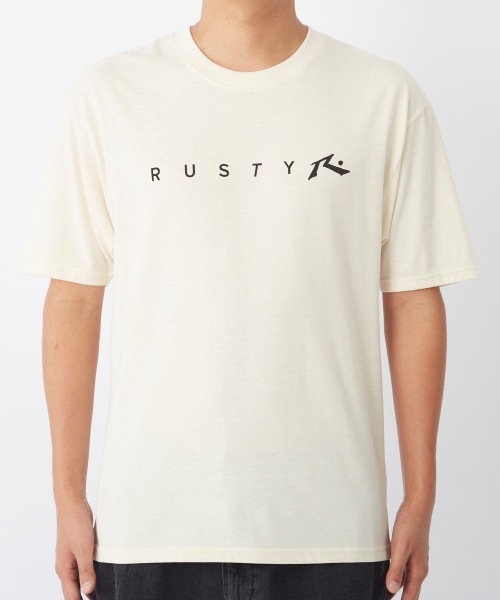 RUSTY(ラスティ)の「【RUSTY/ラスティー】半袖ロゴTシャツ(Tシャツ/カットソー・メンズ・オフホワイト/ブルー/ブラック・SMALL/MEDIUM/LARGE/X-LARGE)」の6枚目の写真