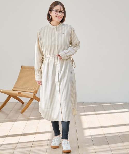 Arnold Palmer（アーノルドパーマー）の「EVERY DAY イージーケア ストライプ シャツワンピース（シャツワンピース・レディース・ブルー/サックスブルー/ベージュ・L/M/S）」の3枚目の写真