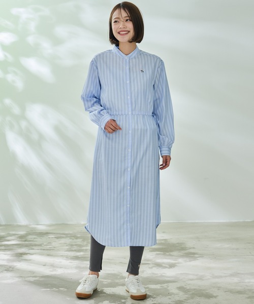 Arnold Palmer（アーノルドパーマー）の「EVERY DAY イージーケア ストライプ シャツワンピース（シャツワンピース・レディース・ブルー/サックスブルー/ベージュ・L/M/S）」の14枚目の写真