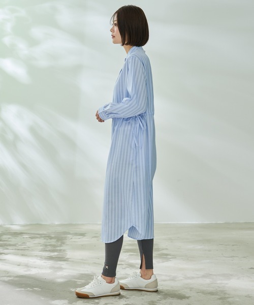 Arnold Palmer（アーノルドパーマー）の「EVERY DAY イージーケア ストライプ シャツワンピース（シャツワンピース・レディース・ブルー/サックスブルー/ベージュ・L/M/S）」の15枚目の写真