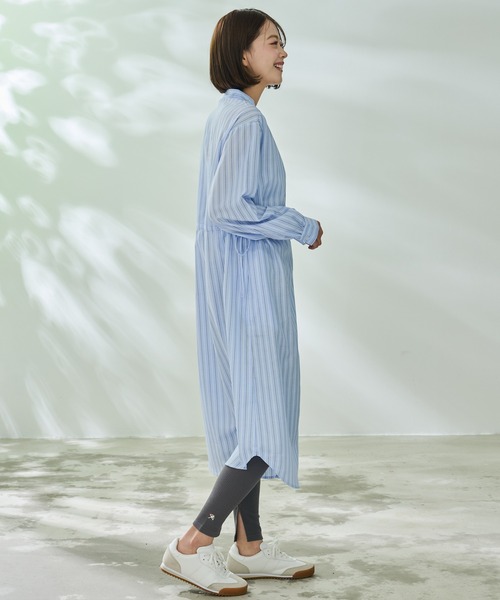 Arnold Palmer（アーノルドパーマー）の「EVERY DAY イージーケア ストライプ シャツワンピース（シャツワンピース・レディース・ブルー/サックスブルー/ベージュ・L/M/S）」の10枚目の写真