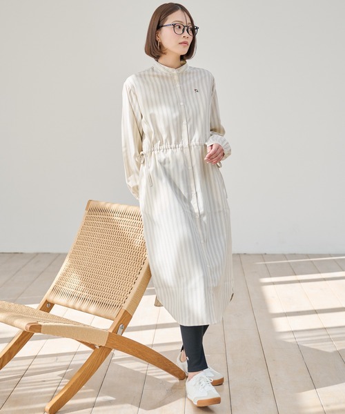 Arnold Palmer（アーノルドパーマー）の「EVERY DAY イージーケア ストライプ シャツワンピース（シャツワンピース・レディース・ブルー/サックスブルー/ベージュ・L/M/S）」の7枚目の写真