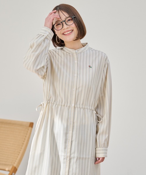 Arnold Palmer（アーノルドパーマー）の「EVERY DAY イージーケア ストライプ シャツワンピース（シャツワンピース・レディース・ブルー/サックスブルー/ベージュ・L/M/S）」の4枚目の写真