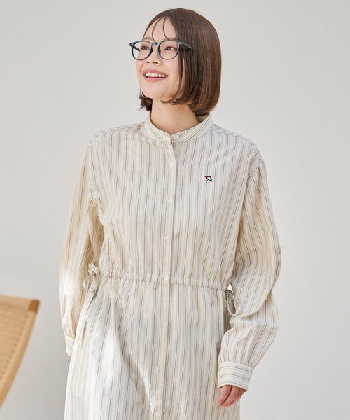 Arnold Palmer（アーノルドパーマー）の「EVERY DAY イージーケア ストライプ シャツワンピース（シャツワンピース・レディース・ブルー/サックスブルー/ベージュ・L/M/S）」の5枚目の写真