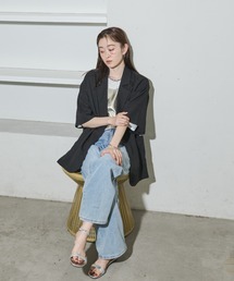 Shelly island | バックスリット半袖テラードジャケット(テーラードジャケット)