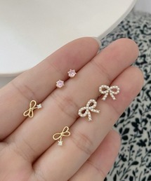SHEPP（シープ）の「6Pリボンパールピアス（ピアス（両耳用））」
