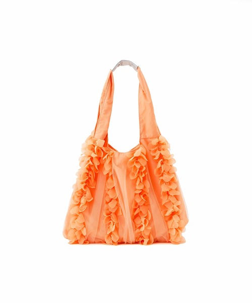 Casselini（キャセリーニ）の「Casselini(キャセリーニ)シアーフリルトート（トートバッグ・レディース・ブラック/パープル/オレンジ・FREE）」の3枚目の写真