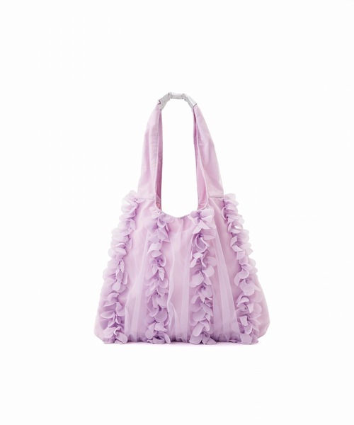 Casselini（キャセリーニ）の「Casselini(キャセリーニ)シアーフリルトート（トートバッグ・レディース・ブラック/パープル/オレンジ・FREE）」の6枚目の写真