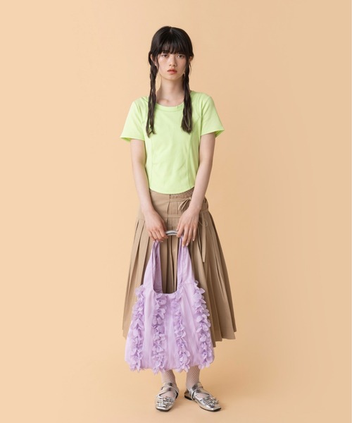 Casselini（キャセリーニ）の「Casselini(キャセリーニ)シアーフリルトート（トートバッグ・レディース・ブラック/パープル/オレンジ・FREE）」の20枚目の写真