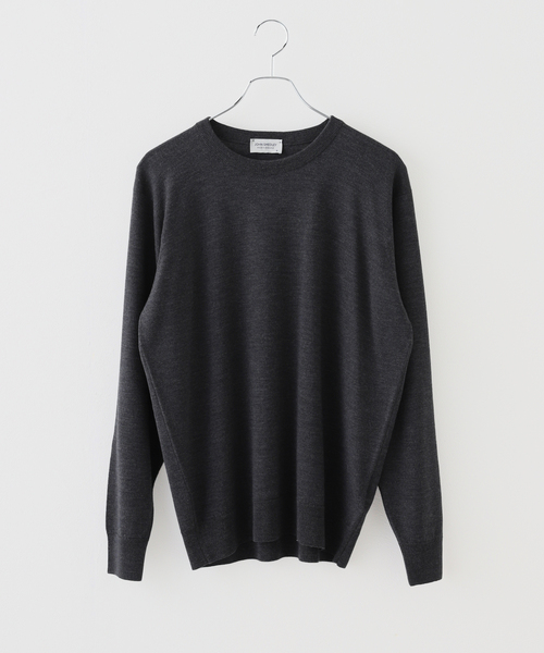 JOHN SMEDLEY(ジョンスメドレー)の「JOHN SMEDLEY (ジョンスメドレー) A4543 CREW NECK 24G JP EX(ニット/セーター・メンズ・チャコールグレー/ライトグレー/ブラック/ベージュ/ブルー系その他・MEDIUM/LARGE)」の1枚目の写真