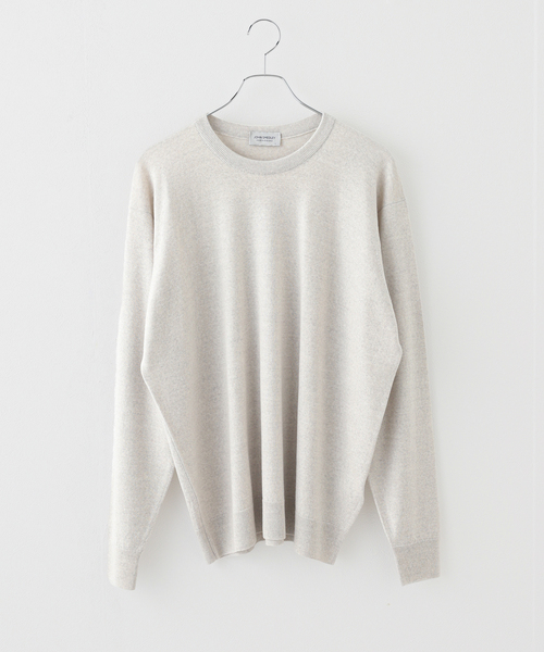 ジョンスメドレー　ニット JOHN SMEDLEY（ジョンスメドレー） 24G クルーネックニット MIDNIGHT