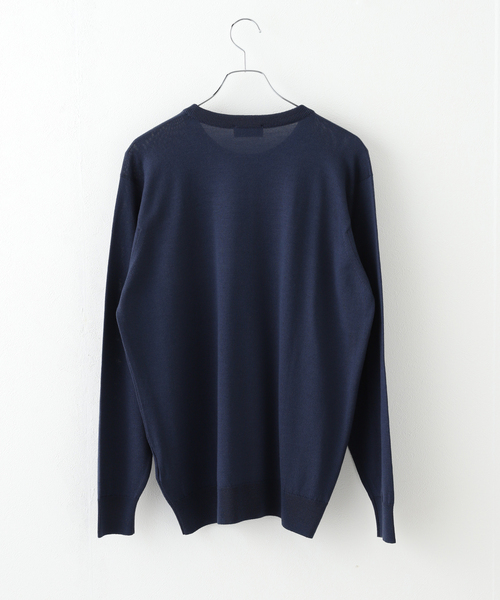 JOHN SMEDLEY(ジョンスメドレー)の「JOHN SMEDLEY (ジョンスメドレー) A4543 CREW NECK 24G JP EX(ニット/セーター・メンズ・チャコールグレー/ライトグレー/ブラック/ベージュ/ブルー系その他・MEDIUM/LARGE)」の6枚目の写真