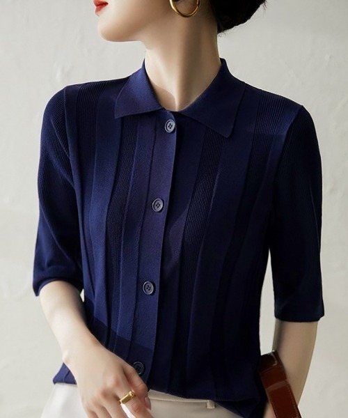 ＊新品未使用 ひまわり ポロシャツ  ネイビー 33359316.jpg