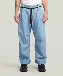 G-STAR | PLEATED 3D DENIM PANT/ライトウェイトシャンブレープリーツジーンズ(デニムパンツ)