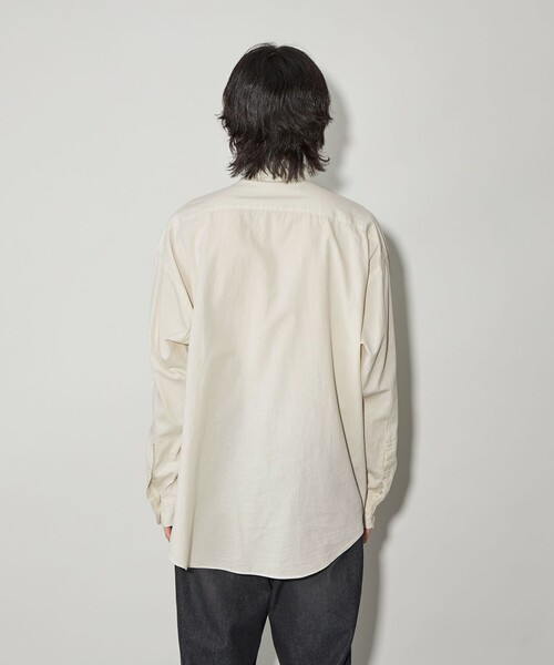 CITEN（シテン）の「＜CITEN＞コットンリネンオーバーシャツ（シャツ/ブラウス・メンズ・ネイビー/ダークグレー/ナチュラル・M/L）」の8枚目の写真