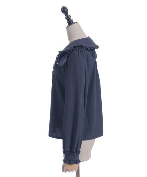 axes femme POETIQUE（アクシーズファムポエティック）の「バブーシュカ付ウサギ刺繍ブラウス（シャツ/ブラウス・レディース・ピンク/キナリ/ネイビー・MEDIUM）」の10枚目の写真