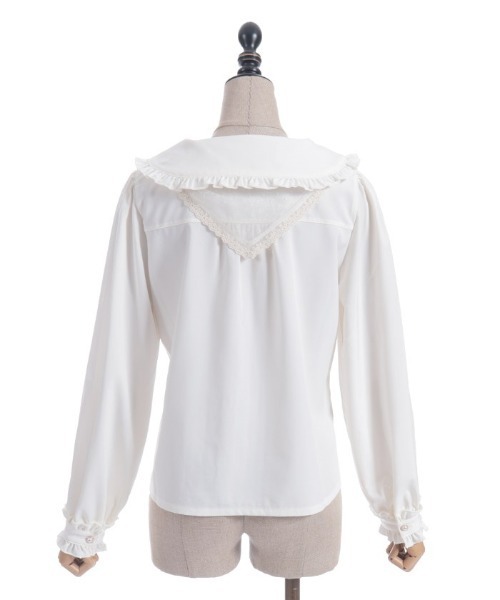 axes femme POETIQUE（アクシーズファムポエティック）の「バブーシュカ付ウサギ刺繍ブラウス（シャツ/ブラウス・レディース・ピンク/キナリ/ネイビー・MEDIUM）」の19枚目の写真