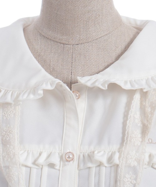 axes femme POETIQUE（アクシーズファムポエティック）の「バブーシュカ付ウサギ刺繍ブラウス（シャツ/ブラウス・レディース・ピンク/キナリ/ネイビー・MEDIUM）」の21枚目の写真