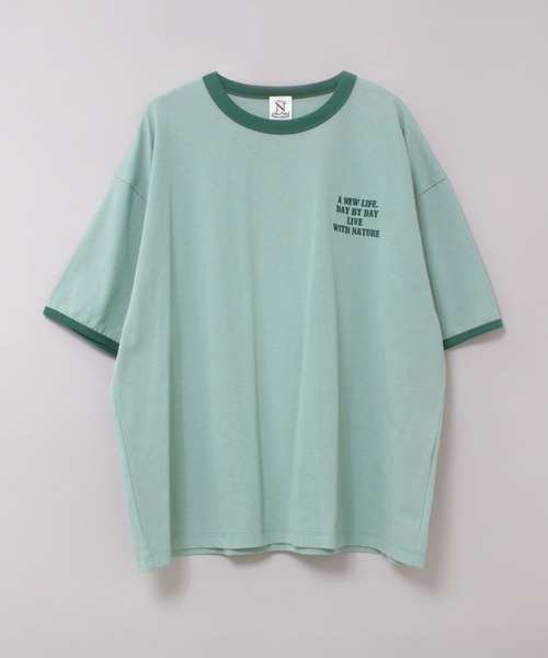 RNA-N(アールエヌエーエヌ)の「M2433 刺繍ロゴリンガーT(Tシャツ/カットソー・レディース・ラベンダー/ライトグリーン/ライトブラウン・FREE)」の4枚目の写真