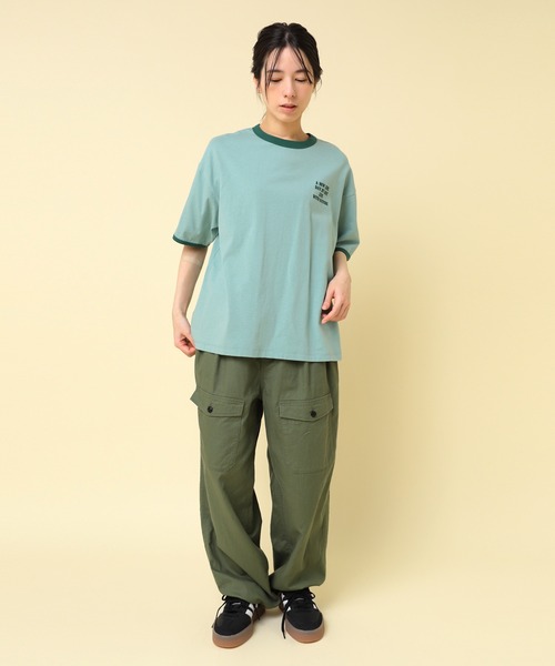 RNA-N(アールエヌエーエヌ)の「M2433 刺繍ロゴリンガーT(Tシャツ/カットソー・レディース・ラベンダー/ライトグリーン/ライトブラウン・FREE)」の14枚目の写真