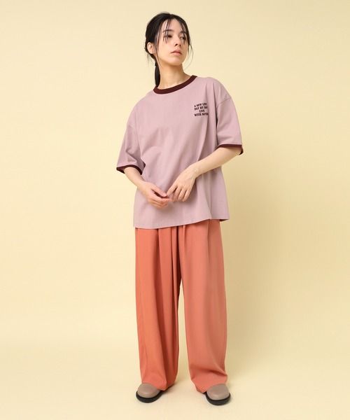 RNA-N(アールエヌエーエヌ)の「M2433 刺繍ロゴリンガーT(Tシャツ/カットソー・レディース・ラベンダー/ライトグリーン/ライトブラウン・FREE)」の17枚目の写真