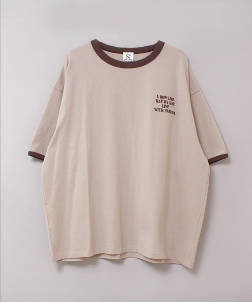 RNA-N(アールエヌエーエヌ)の「M2433 刺繍ロゴリンガーT(Tシャツ/カットソー・レディース・ラベンダー/ライトグリーン/ライトブラウン・FREE)」の5枚目の写真