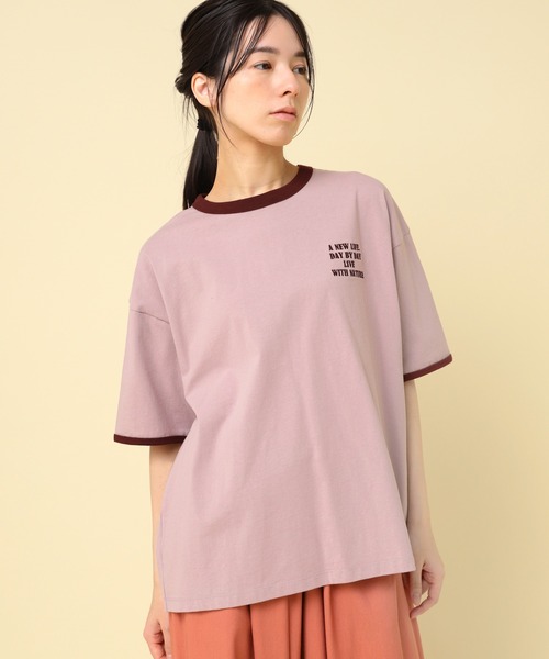 RNA-N(アールエヌエーエヌ)の「M2433 刺繍ロゴリンガーT(Tシャツ/カットソー・レディース・ラベンダー/ライトグリーン/ライトブラウン・FREE)」の21枚目の写真
