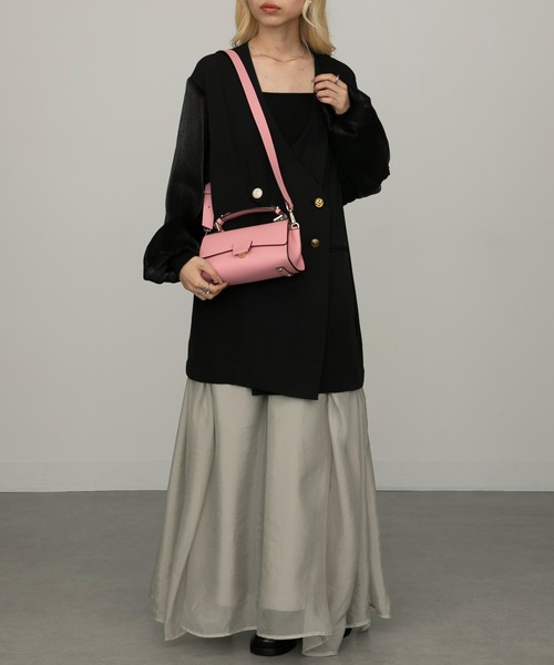 LORISTELLA（ロリステッラ）の「【LORISTELLA】レザーフラップ2WAYハンドバッグ ショルダーバッグ BETTILOU 2837N（ショルダーバッグ・レディース・ピンク/ブラック/グレイッシュベージュ・FREE）」の10枚目の写真