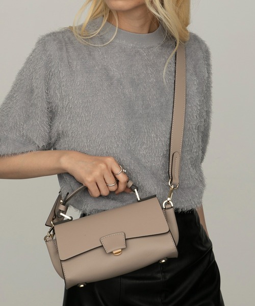 LORISTELLA（ロリステッラ）の「【LORISTELLA】レザーフラップ2WAYハンドバッグ ショルダーバッグ BETTILOU 2837N（ショルダーバッグ・レディース・ピンク/ブラック/グレイッシュベージュ・FREE）」の19枚目の写真