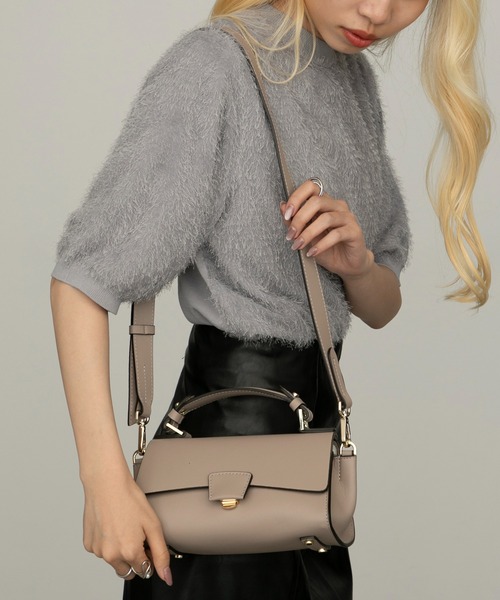 LORISTELLA（ロリステッラ）の「【LORISTELLA】レザーフラップ2WAYハンドバッグ ショルダーバッグ BETTILOU 2837N（ショルダーバッグ・レディース・ピンク/ブラック/グレイッシュベージュ・FREE）」の20枚目の写真
