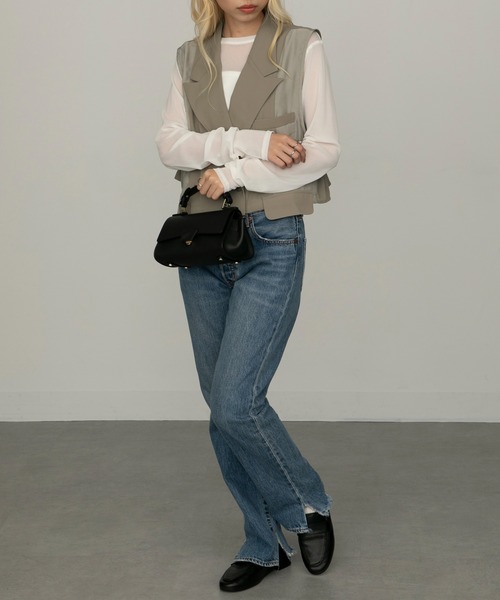 LORISTELLA（ロリステッラ）の「【LORISTELLA】レザーフラップ2WAYハンドバッグ ショルダーバッグ BETTILOU 2837N（ショルダーバッグ・レディース・ピンク/ブラック/グレイッシュベージュ・FREE）」の18枚目の写真