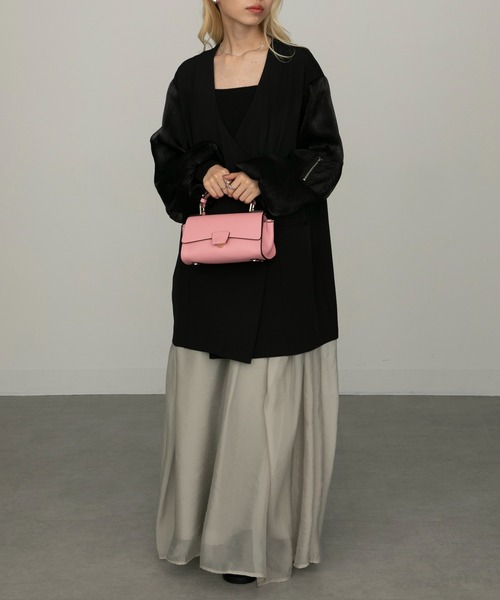 LORISTELLA（ロリステッラ）の「【LORISTELLA】レザーフラップ2WAYハンドバッグ ショルダーバッグ BETTILOU 2837N（ショルダーバッグ・レディース・ピンク/ブラック/グレイッシュベージュ・FREE）」の8枚目の写真