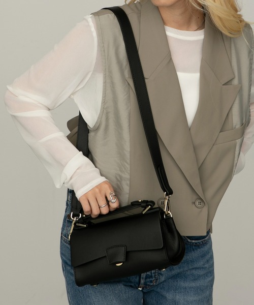 LORISTELLA（ロリステッラ）の「【LORISTELLA】レザーフラップ2WAYハンドバッグ ショルダーバッグ BETTILOU 2837N（ショルダーバッグ・レディース・ピンク/ブラック/グレイッシュベージュ・FREE）」の13枚目の写真