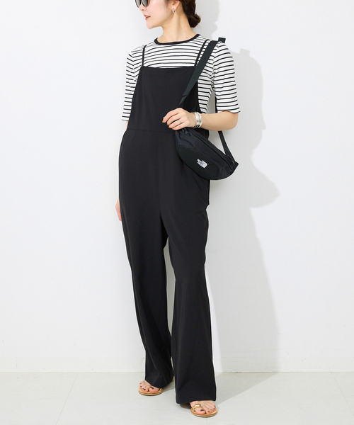 SLOBE IENA(スローブイエナ)の「《2枚セット》ナローサロペット×TEEセット(サロペット/オーバーオール・レディース・ブラック/ブラウン・36/38)」の9枚目の写真