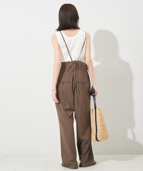 新品スローブイエナ　ナローサロペット×TEEセット　38 2枚セット》ナローサロペット×TEEセット（サロペット