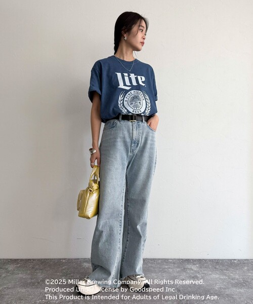 fredy emue(フレディエミュ)の「【GOOD ROCK SPEED/グッドロックスピード】Miller LITE 半袖Tシャツ(Tシャツ/カットソー・レディース・ネイビー/オフホワイト・38)」の21枚目の写真