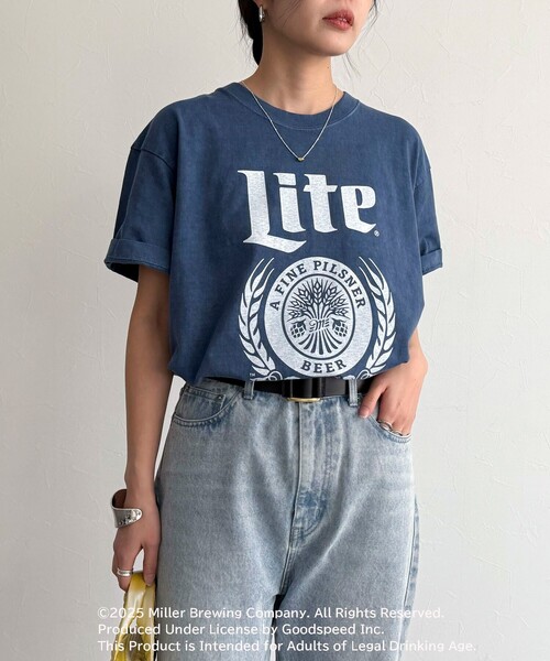 fredy emue(フレディエミュ)の「【GOOD ROCK SPEED/グッドロックスピード】Miller LITE 半袖Tシャツ(Tシャツ/カットソー・レディース・ネイビー/オフホワイト・38)」の19枚目の写真