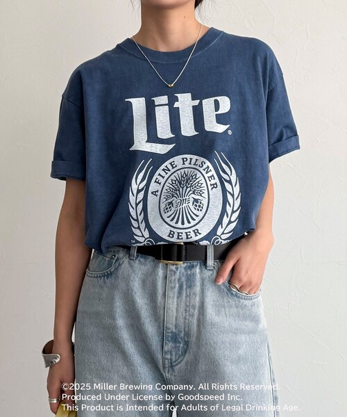 fredy emue(フレディエミュ)の「【GOOD ROCK SPEED/グッドロックスピード】Miller LITE 半袖Tシャツ(Tシャツ/カットソー・レディース・ネイビー/オフホワイト・38)」の18枚目の写真